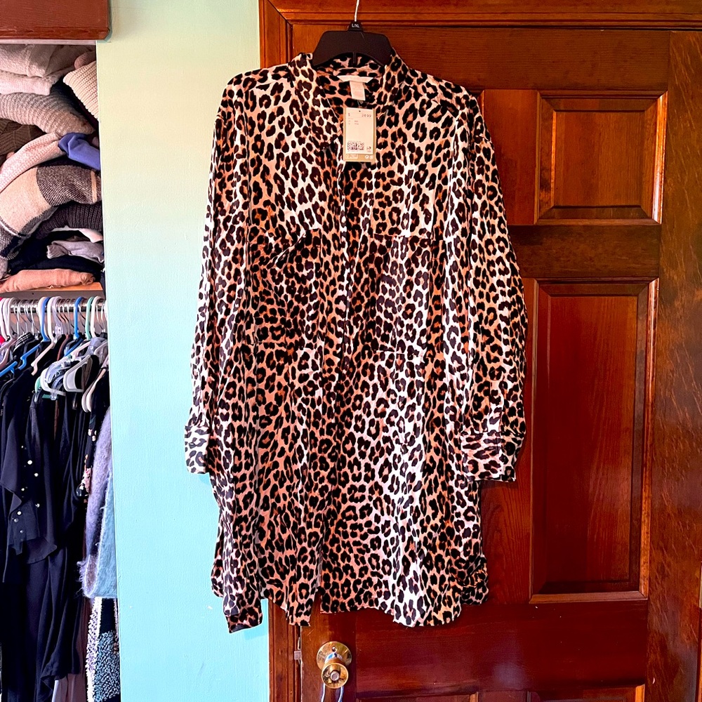 BNWT leopard h&m tunic blouse